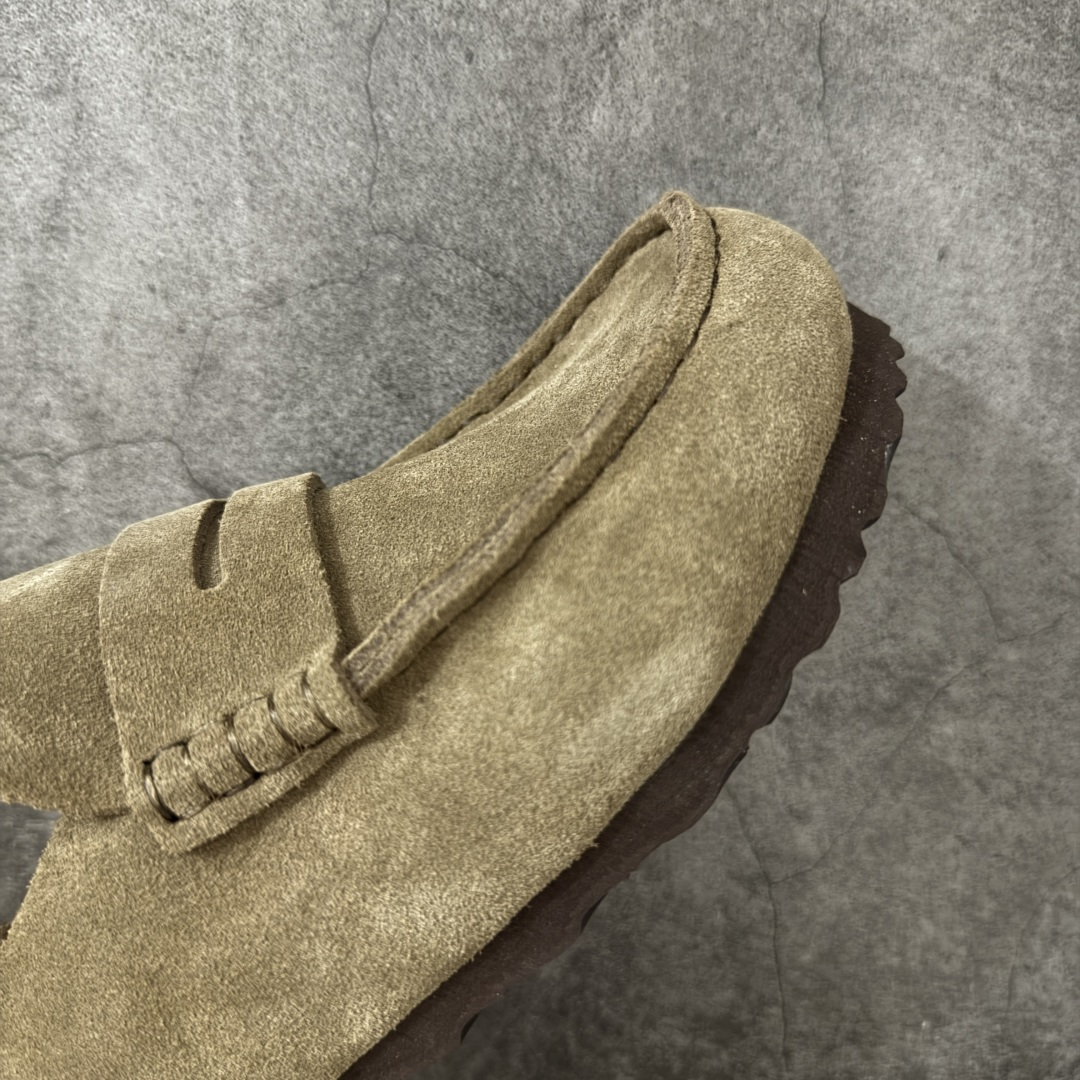 图片[6]-【纯原H版】乐福勃肯木底款 博肯Birkenstock Naples Wrapped穆勒系列包头乐福牛皮绒面革复古软木底休闲鞋 市场顶级版本 纯手工打造原汁原味博肯/勃肯！ 时下大火的老钱风，乐福式设计鞋头增加了优雅的气质！可为各式休闲或优雅造型增添休闲风范。卡其色磨砂牛皮革 实用的马克线阵车在鞋头的手工质感！ 尺码：35-45-选品中心