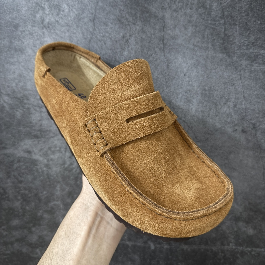 图片[3]-【纯原H版】乐福勃肯木底款 博肯Birkenstock Naples Wrapped穆勒系列包头乐福牛皮绒面革复古软木底休闲鞋 市场顶级版本 纯手工打造原汁原味博肯/勃肯！ 时下大火的老钱风，乐福式设计鞋头增加了优雅的气质！可为各式休闲或优雅造型增添休闲风范。卡其色磨砂牛皮革 实用的马克线阵车在鞋头的手工质感！ 尺码：35-45-选品中心