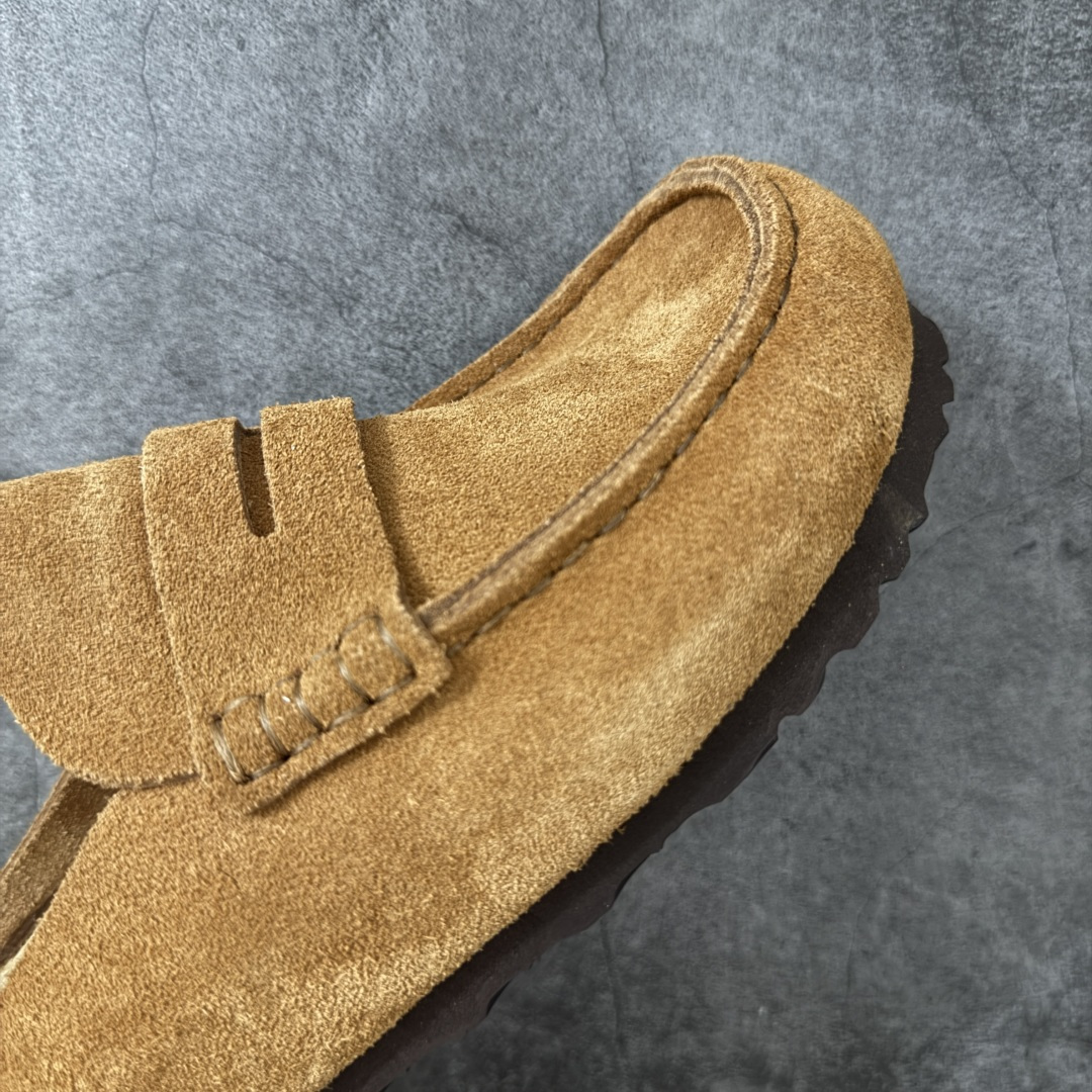 图片[6]-【纯原H版】乐福勃肯木底款 博肯Birkenstock Naples Wrapped穆勒系列包头乐福牛皮绒面革复古软木底休闲鞋 市场顶级版本 纯手工打造原汁原味博肯/勃肯！ 时下大火的老钱风，乐福式设计鞋头增加了优雅的气质！可为各式休闲或优雅造型增添休闲风范。卡其色磨砂牛皮革 实用的马克线阵车在鞋头的手工质感！ 尺码：35-45-选品中心