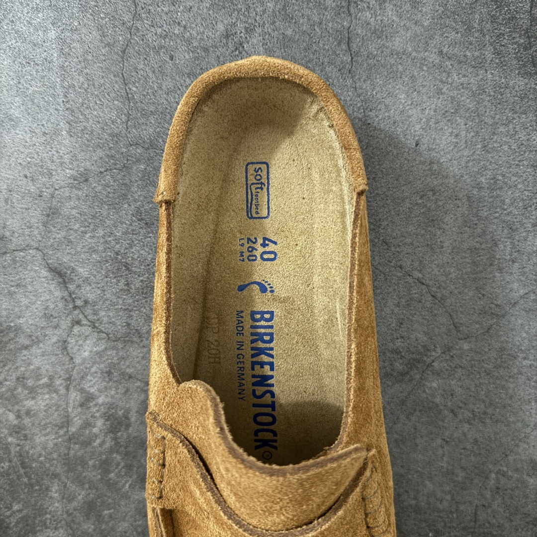 图片[8]-【纯原H版】乐福勃肯木底款 博肯Birkenstock Naples Wrapped穆勒系列包头乐福牛皮绒面革复古软木底休闲鞋 市场顶级版本 纯手工打造原汁原味博肯/勃肯！ 时下大火的老钱风，乐福式设计鞋头增加了优雅的气质！可为各式休闲或优雅造型增添休闲风范。卡其色磨砂牛皮革 实用的马克线阵车在鞋头的手工质感！ 尺码：35-45-选品中心