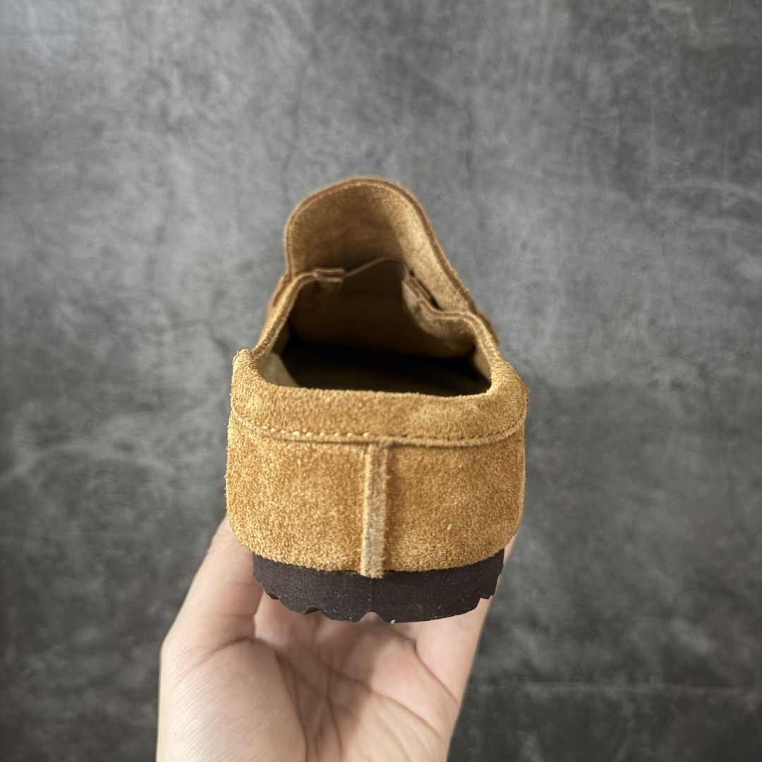 图片[4]-【纯原H版】乐福勃肯木底款 博肯Birkenstock Naples Wrapped穆勒系列包头乐福牛皮绒面革复古软木底休闲鞋 市场顶级版本 纯手工打造原汁原味博肯/勃肯！ 时下大火的老钱风，乐福式设计鞋头增加了优雅的气质！可为各式休闲或优雅造型增添休闲风范。卡其色磨砂牛皮革 实用的马克线阵车在鞋头的手工质感！ 尺码：35-45-选品中心