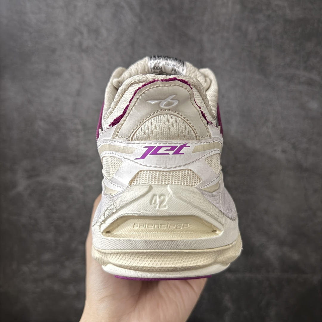 图片[4]-【i8纯原】Balenciaga巴黎世家26代 Jet 压纹印花 圆头厚底4.25cm 低帮 老爹鞋 男款 米紫色 市场老牌巴黎世家大厂出品 品质价格无需多言 原鞋原材料打造 一比一细节还原 此款相对之前款式轻质很多 超厚鞋底增高4-5cm 高街风格-莆田鞋
