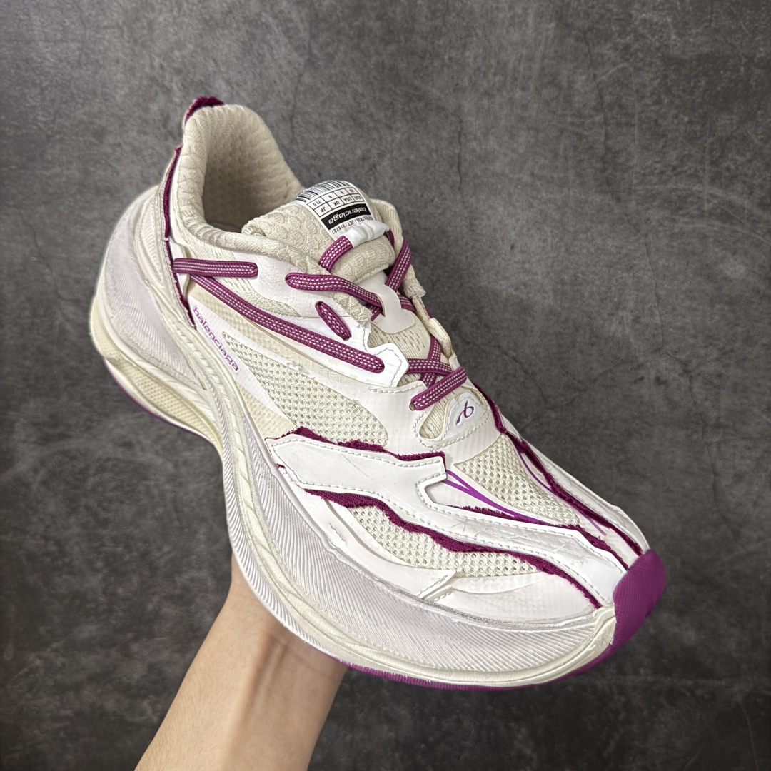 图片[3]-【i8纯原】Balenciaga巴黎世家26代 Jet 压纹印花 圆头厚底4.25cm 低帮 老爹鞋 男款 米紫色 市场老牌巴黎世家大厂出品 品质价格无需多言 原鞋原材料打造 一比一细节还原 此款相对之前款式轻质很多 超厚鞋底增高4-5cm 高街风格-莆田鞋