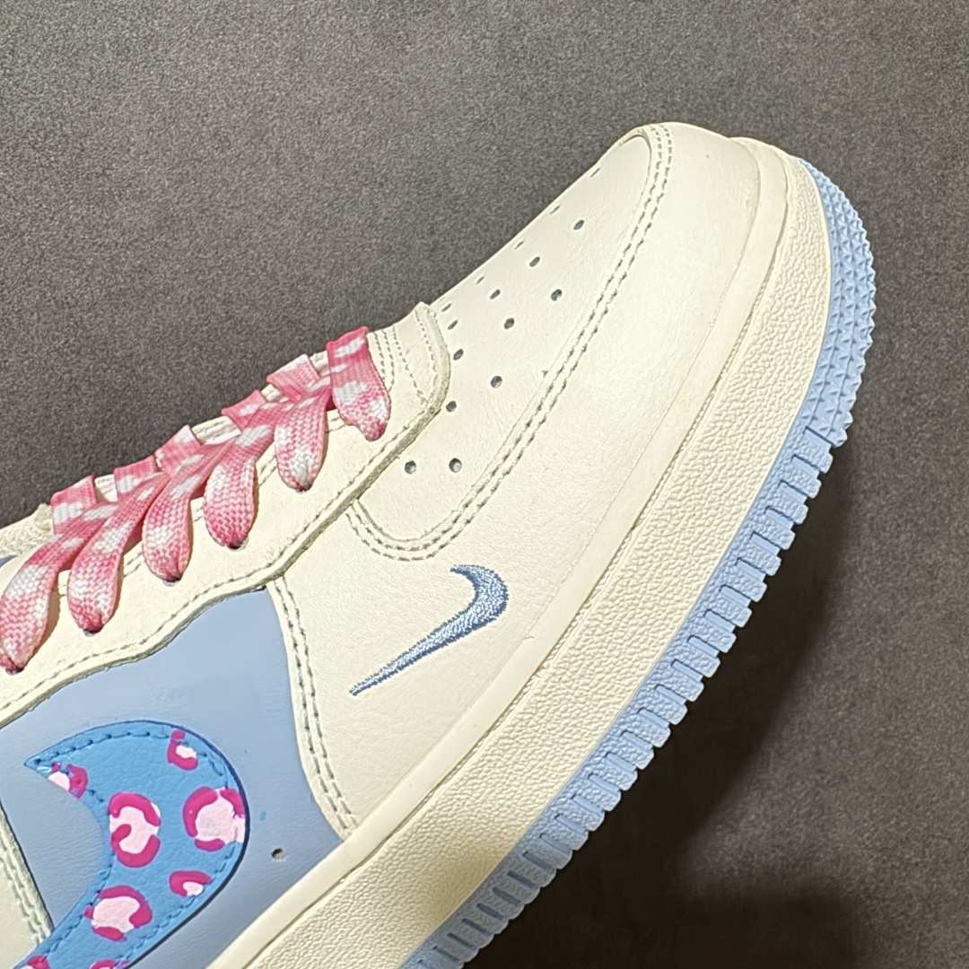 手绘涂鸦“粉蓝泡泡”Nike Air Force 1 “Misty Isle Tide”空军一号定制板鞋