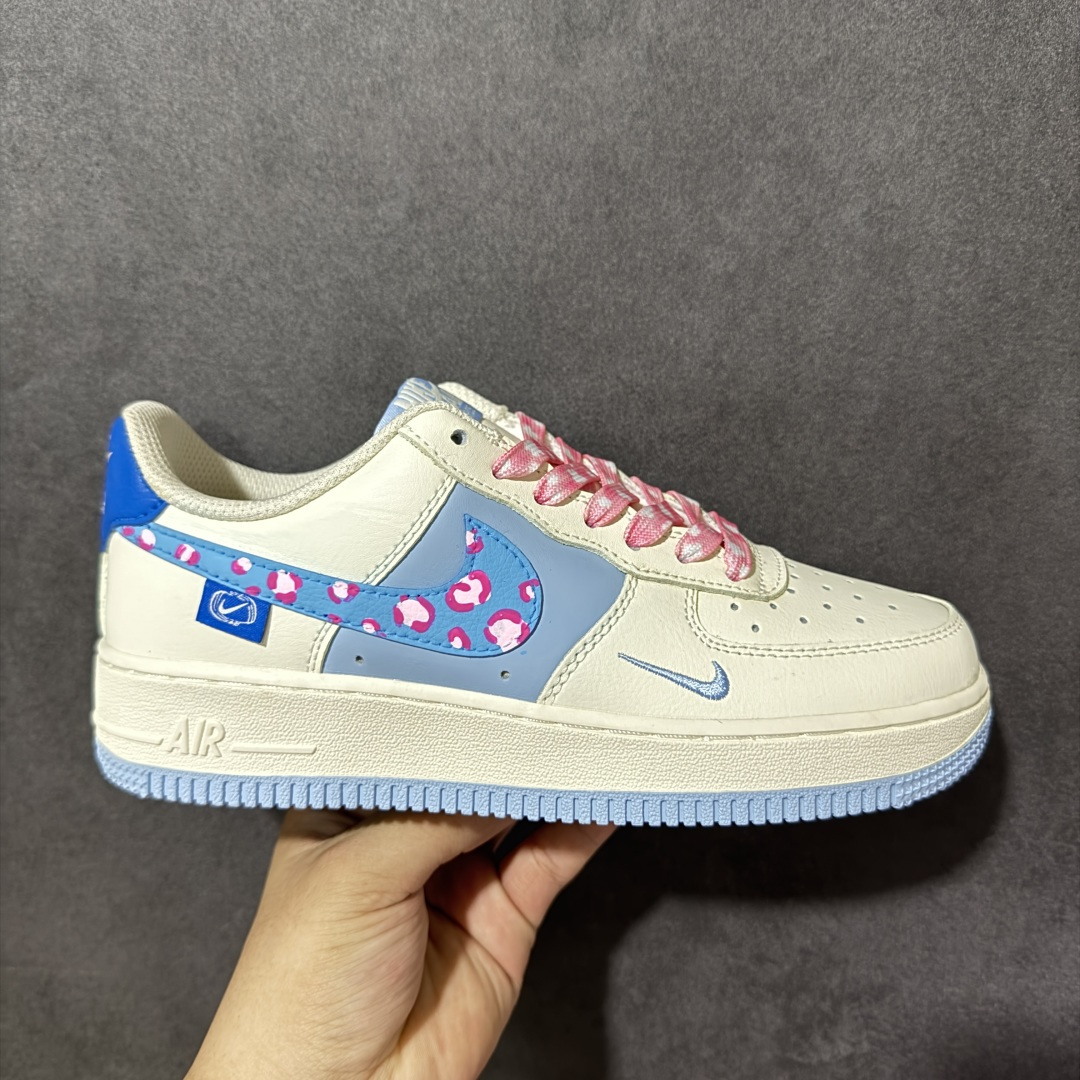 手绘涂鸦“粉蓝泡泡”Nike Air Force 1 “Misty Isle Tide”空军一号定制板鞋