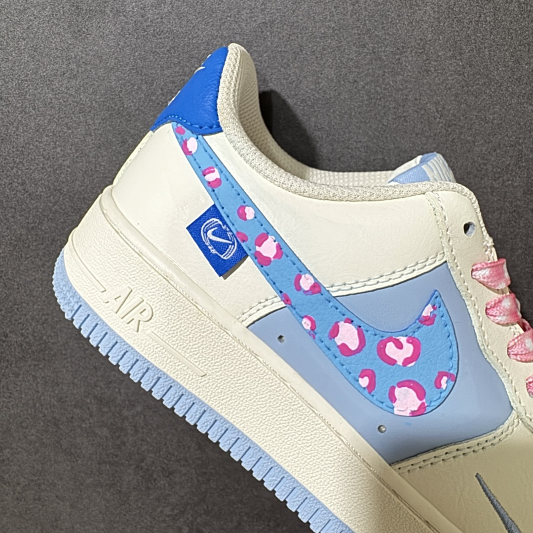 手绘涂鸦“粉蓝泡泡”Nike Air Force 1 “Misty Isle Tide”空军一号定制板鞋