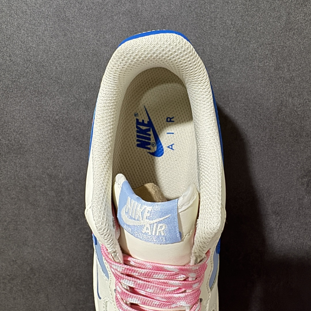 手绘涂鸦“粉蓝泡泡”Nike Air Force 1 “Misty Isle Tide”空军一号定制板鞋