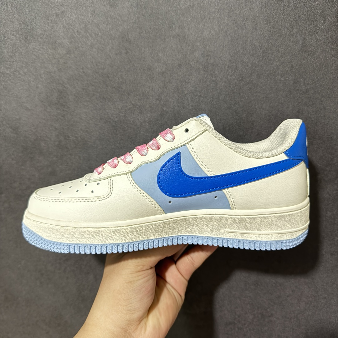 手绘涂鸦“粉蓝泡泡”Nike Air Force 1 “Misty Isle Tide”空军一号定制板鞋