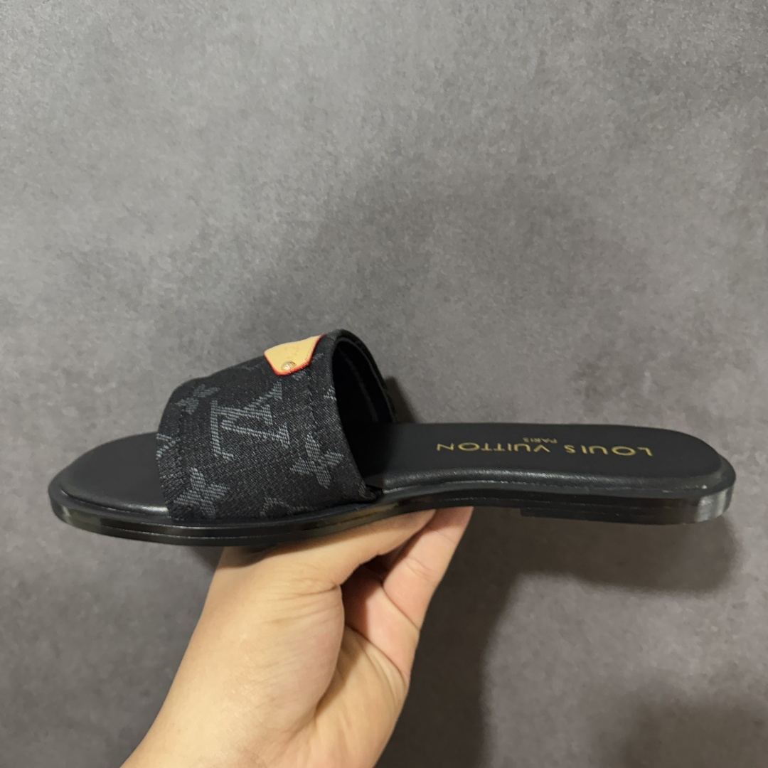 图片[2]-【广东版】LV 26S 平底 一字拖鞋1.5cm 女款 尺码：35-40-莆田鞋