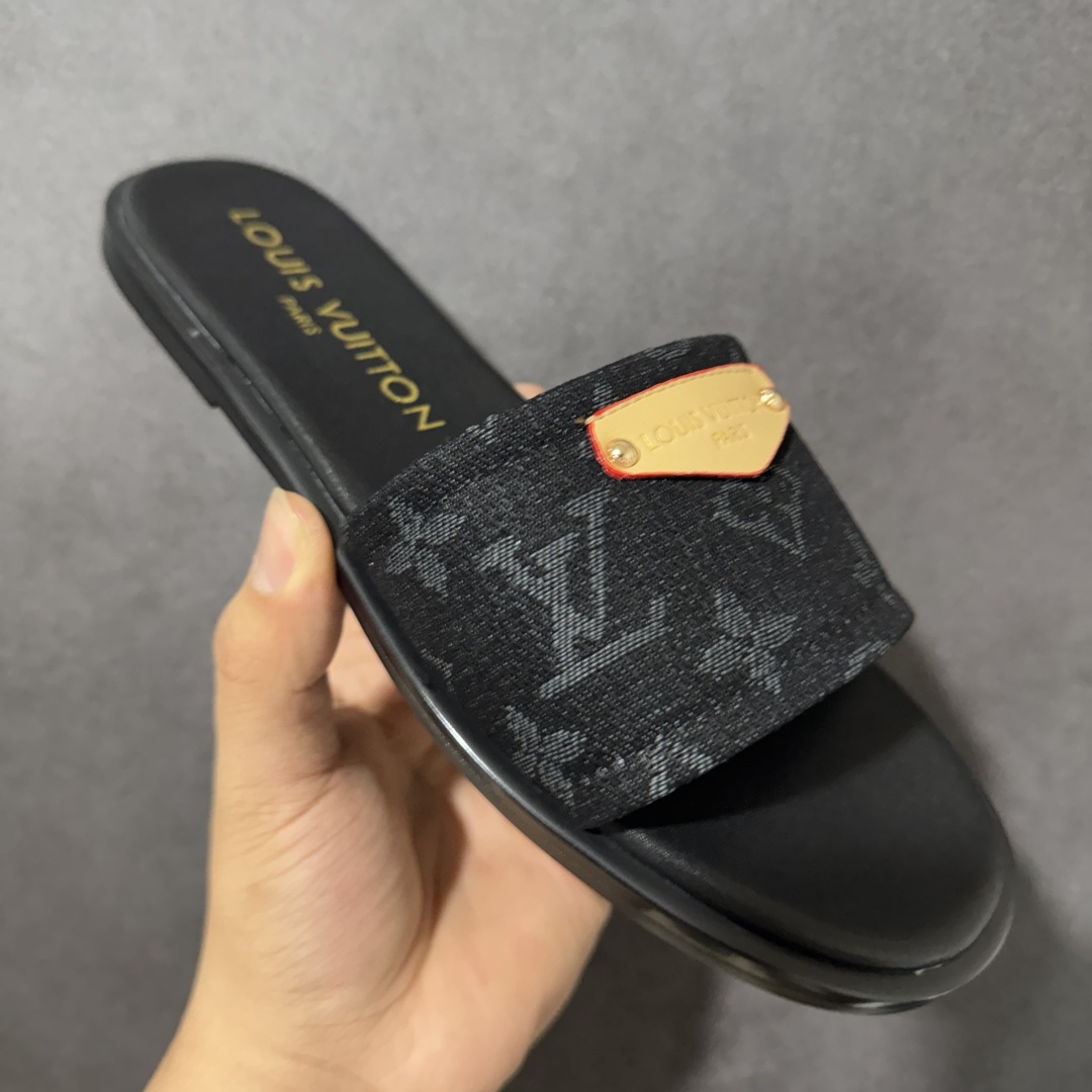 图片[3]-【广东版】LV 26S 平底 一字拖鞋1.5cm 女款 尺码：35-40-莆田鞋