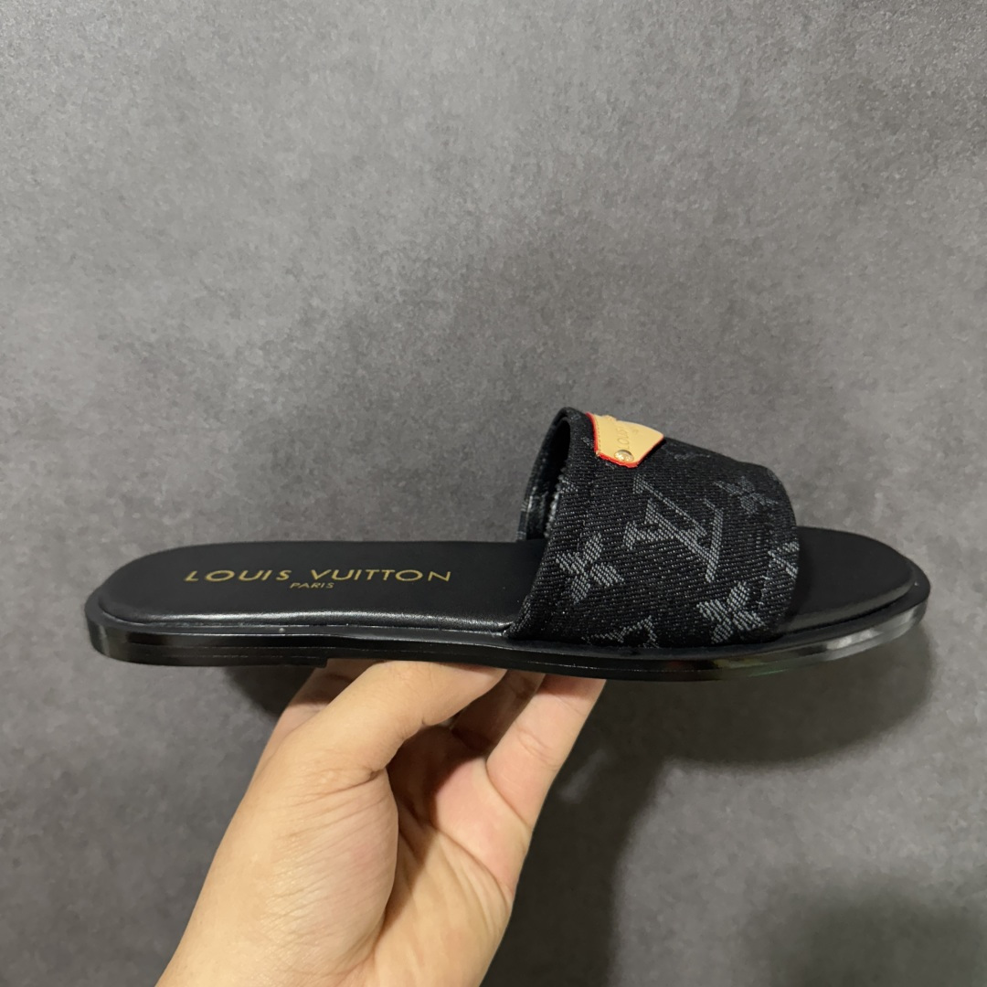 【广东版】LV 26S 平底 一字拖鞋1.5cm 女款 尺码：35-40-选品中心