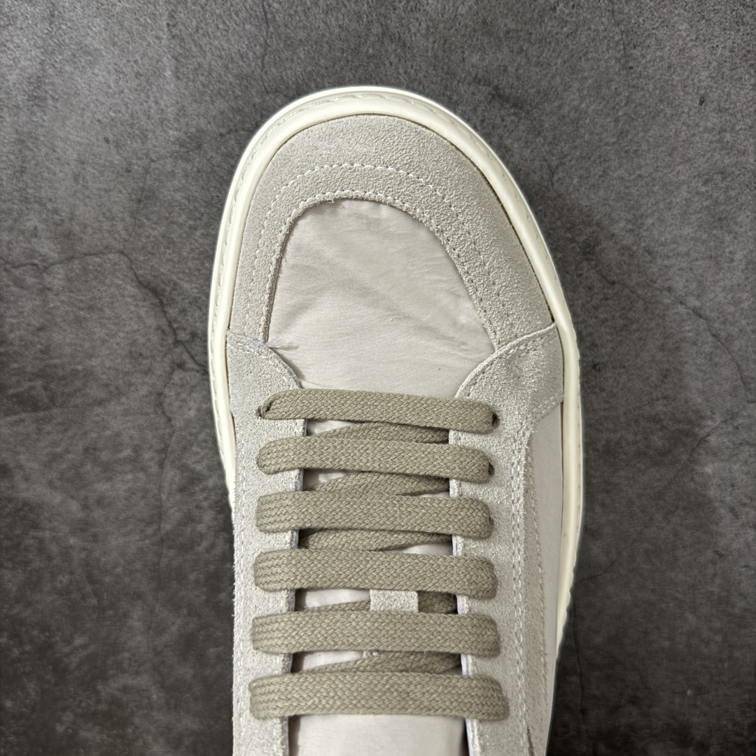 RO / Rick Owens 瑞克·欧文斯 透气薄白丝绸 侵权三角标/低帮/经典底/细鞋带款，醋酸高光