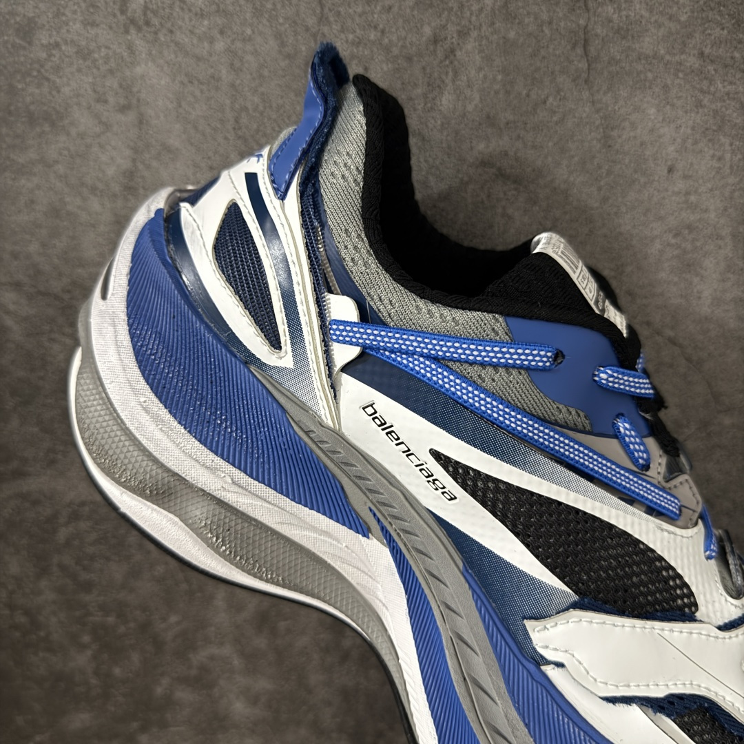 Balenciaga巴黎世家26代 Jet 压纹印花 圆头厚底4.25cm 低帮 老爹鞋 男款 白蓝市场