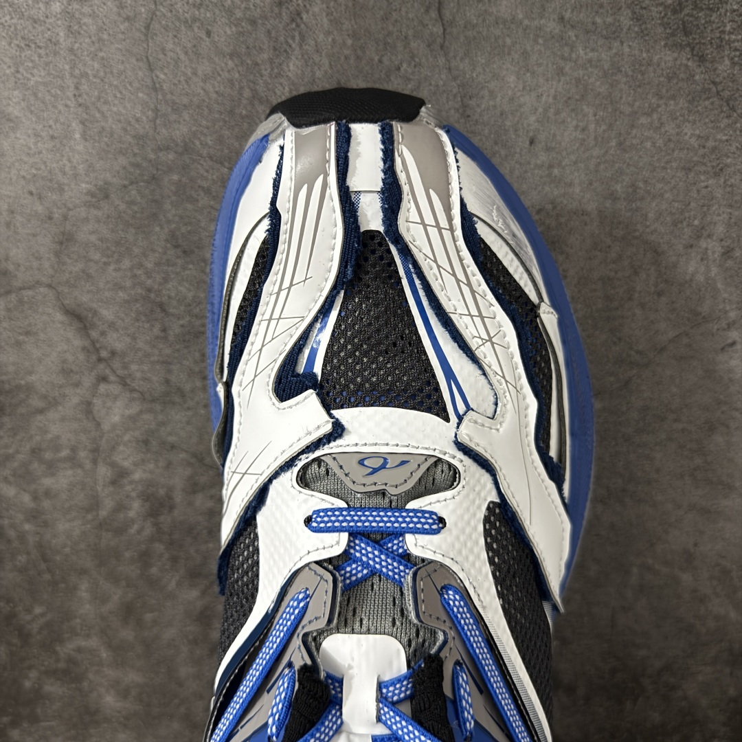 Balenciaga巴黎世家26代 Jet 压纹印花 圆头厚底4.25cm 低帮 老爹鞋 男款 白蓝市场