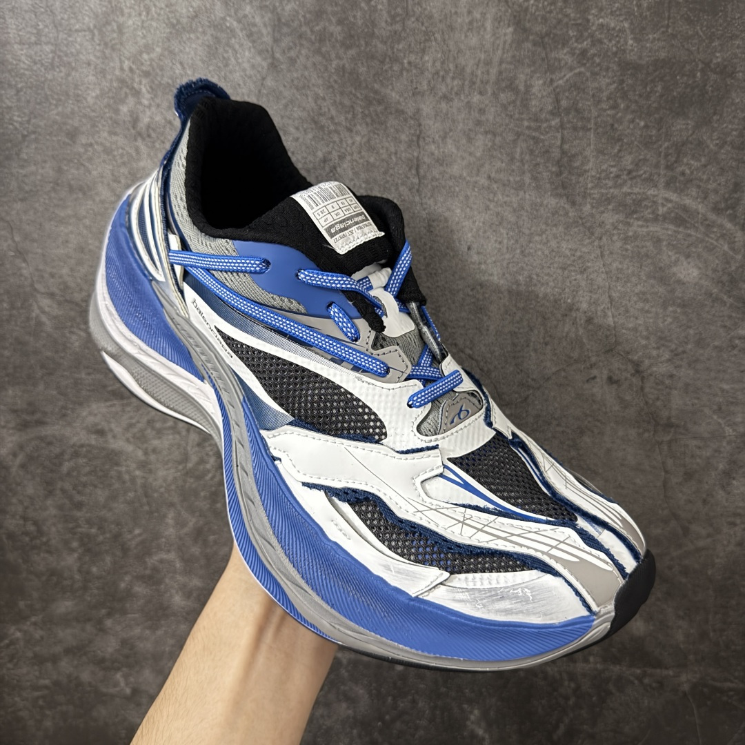 Balenciaga巴黎世家26代 Jet 压纹印花 圆头厚底4.25cm 低帮 老爹鞋 男款 白蓝市场