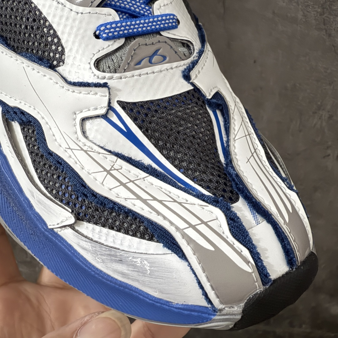 图片[5]-【VG纯原】Balenciaga巴黎世家26代 Jet 压纹印花 圆头厚底4.25cm 低帮 老爹鞋 男款 白蓝 市场老牌巴黎世家大厂出品 品质价格无需多言 原鞋原材料打造 一比一细节还原 此款相对之前款式轻质很多 超厚鞋底增高4-5cm 高街风格-莆田鞋