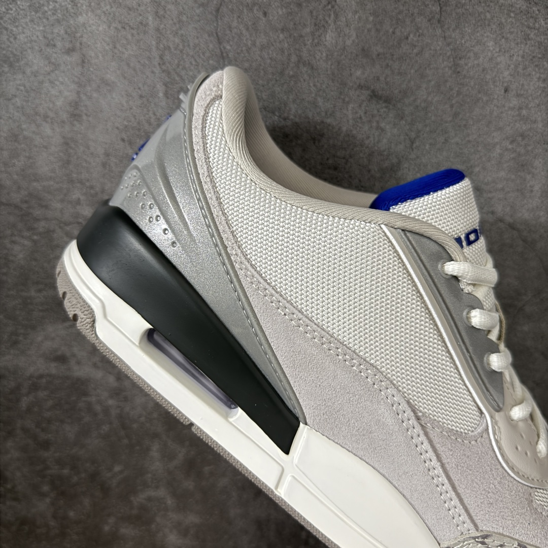 图片[7]-【纯原N版】Air Jordan Ultra Low \”Sail Gamma Grey\” 低帮 帆白蓝 乔丹篮球鞋系列 专业aj大厂出品 细节材料区别通货 清洁度到位 完美版型 鞋款大面积采用米白与奶油色为主调，营造出柔和且高级的视觉基底，辅以浅灰与淡卡其的过渡层次，让结构更显立体却不张扬。前掌标志性的经典大象爆裂纹则以偏暖的灰褐色呈现，更显低调细腻，与外底的浅棕色相呼应。后跟处半透明灰色气垫结构增加了一丝现代感，而鞋舌细节点缀的蓝色Jordan字样成为整双鞋中少有的跳色，为整体温和配色注入一抹恰到好处的活力。后跟处Jumpman Logo及Air以蓝色装扮，鞋头迷你Jumpxman Logo也辅以蓝色示人，最后以白黑双色中底搭配灰蓝色橡胶外底及Jordann字样完善整体设计收尾 货号：II3794-107 尺码：36 36.5 37.5 38 38.5 39 40 40.5 41 42 42.5 43 44 44.5 45-选品中心