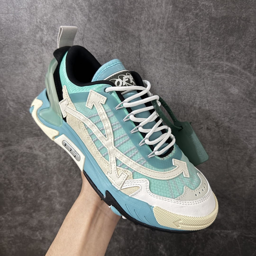 图片[3]-【OK纯原版本】OFF-WHITE OW运动鞋 春夏走秀款球鞋 所有配件均通过定做出产正品裁片 原版比例大箭头定制网眼布双拼牛皮进口机器针车 数控针距精准做工不输大牌里层为高密度透气网眼布/垫脚羊皮私模重工抓地橡胶底 后跟坡度最贴切原版鞋型脱模 厚底约4CM 原盒包装配 TPU大底 尺码：35-46-选品中心