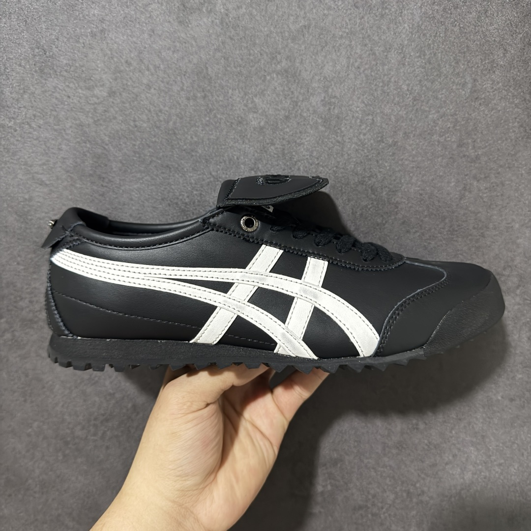 【公司级】Onitsuka Tiger鬼塚虎 MEXICO 66 GOLF 经典拼色翻盖复古舒适百搭 生活休闲鞋 男女同款 黑色 货号：1183C557-002 尺码：36-45-莆田鞋