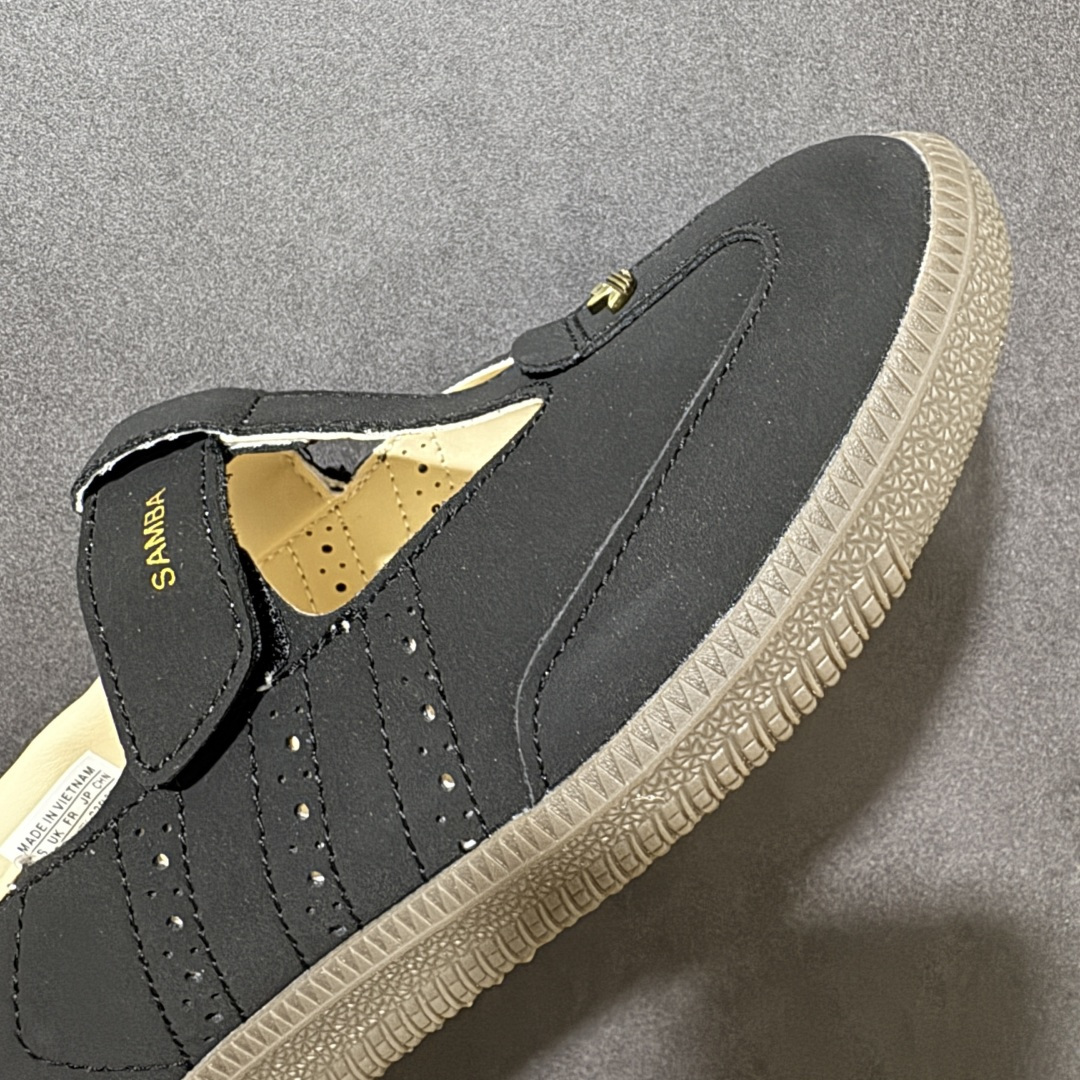 Adidas Samba Jane 阿迪达斯 玛丽珍懒人一脚蹬采用皮革材质的设计融合了经典与现代元素它采