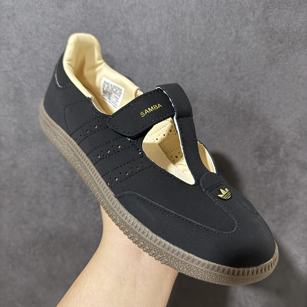 Adidas Samba Jane 阿迪达斯 玛丽珍懒人一脚蹬采用皮革材质的设计融合了经典与现代元素它采