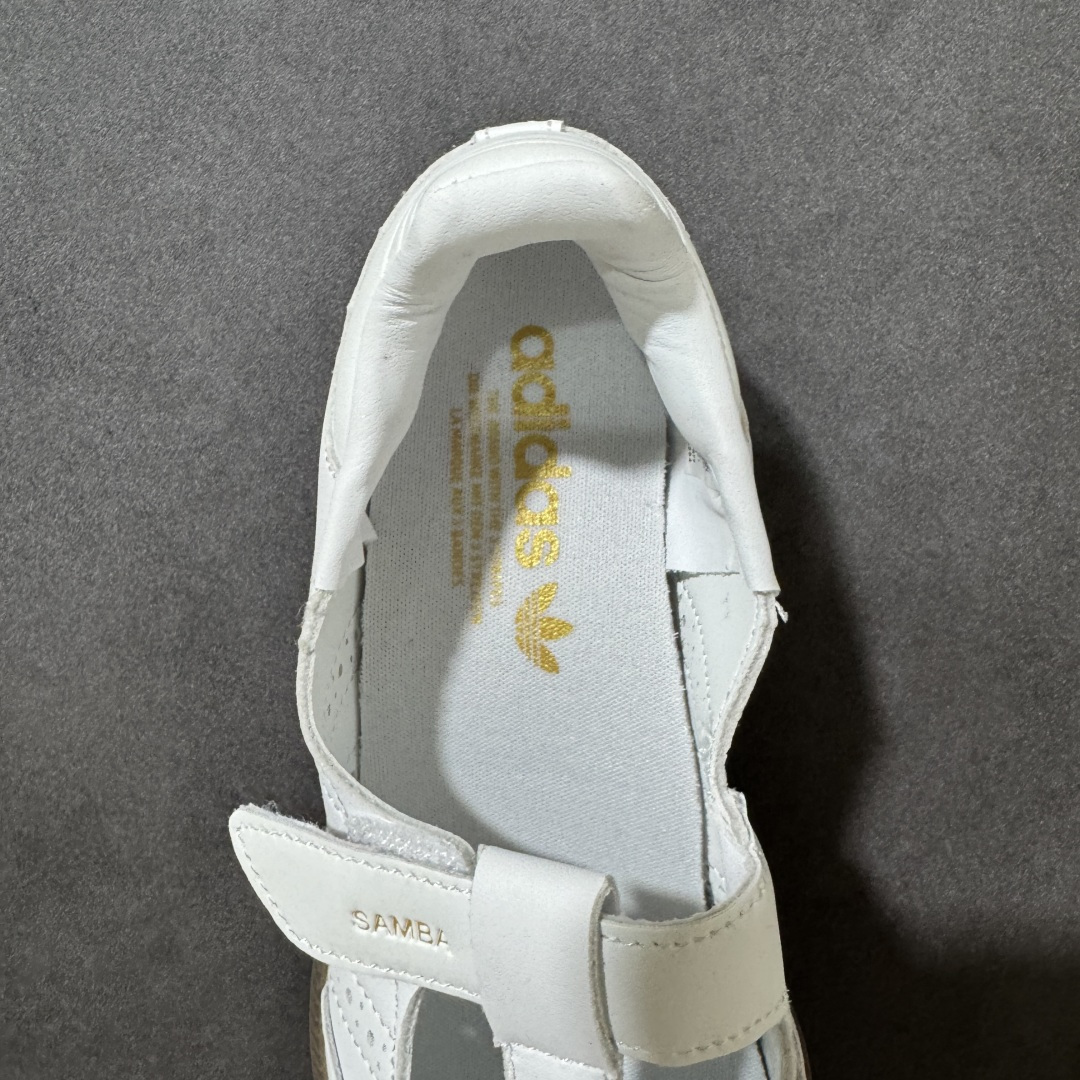 Adidas Samba Jane 阿迪达斯 玛丽珍懒人一脚蹬采用皮革材质的设计融合了经典与现代元素它采