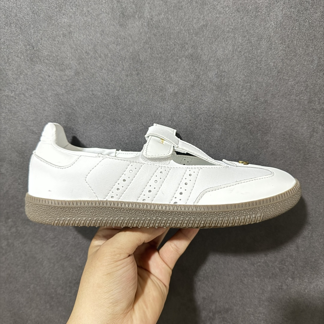 Adidas Samba Jane 阿迪达斯 玛丽珍懒人一脚蹬采用皮革材质的设计融合了经典与现代元素它采