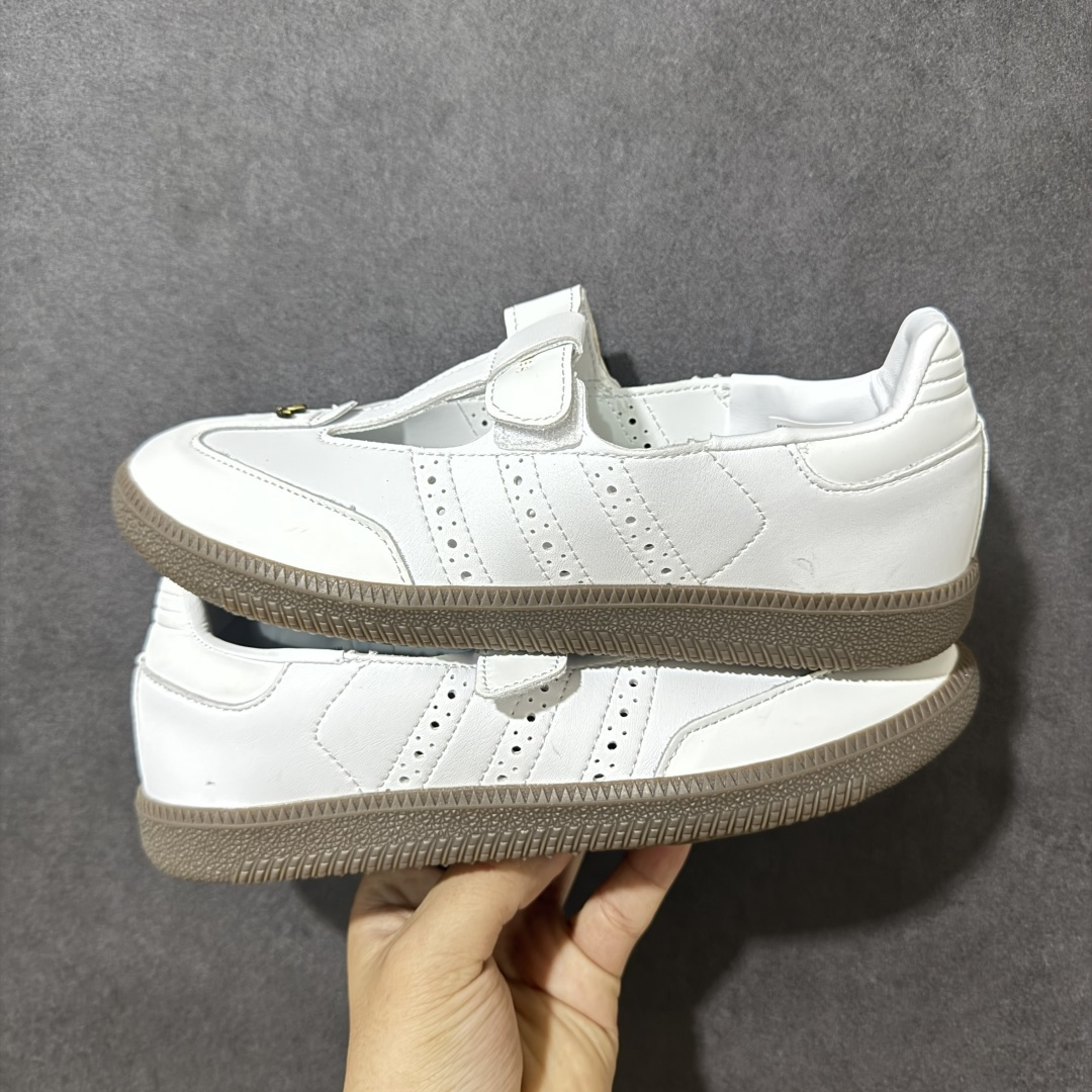 Adidas Samba Jane 阿迪达斯 玛丽珍懒人一脚蹬采用皮革材质的设计融合了经典与现代元素它采