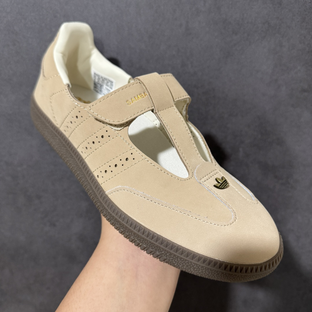 Adidas Samba Jane 阿迪达斯 玛丽珍懒人一脚蹬采用皮革材质的设计融合了经典与现代元素它采