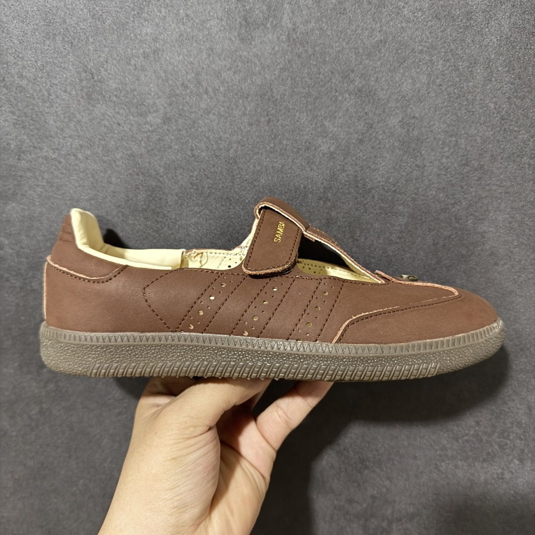 Adidas Samba Jane 阿迪达斯 玛丽珍懒人一脚蹬采用皮革材质的设计融合了经典与现代元素它采