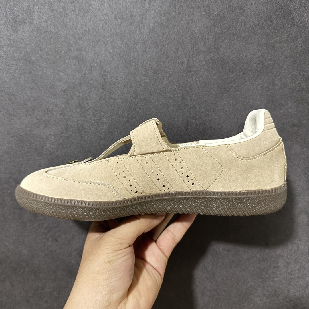Adidas Samba Jane 阿迪达斯 玛丽珍懒人一脚蹬采用皮革材质的设计融合了经典与现代元素它采