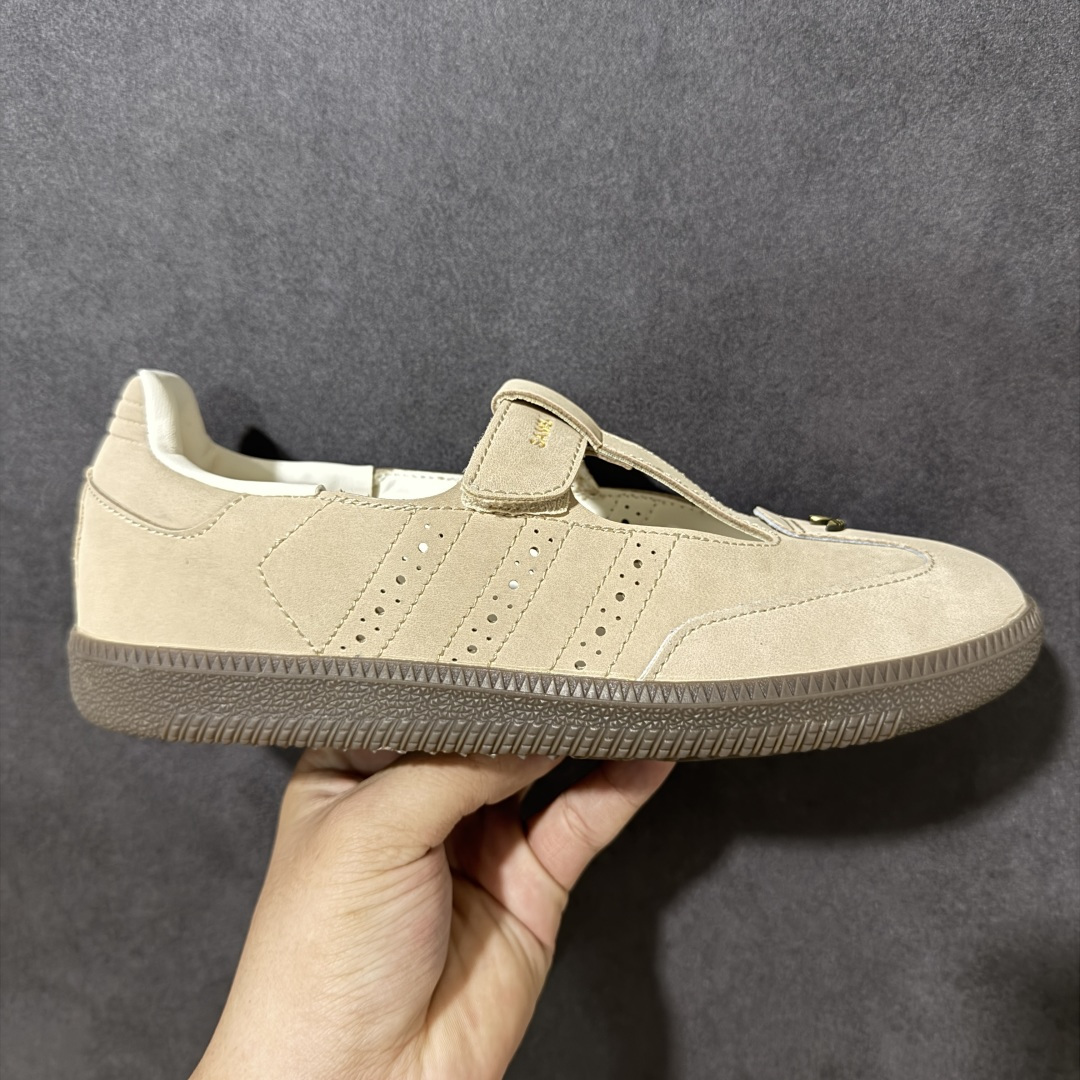 Adidas Samba Jane 阿迪达斯 玛丽珍懒人一脚蹬采用皮革材质的设计融合了经典与现代元素它采