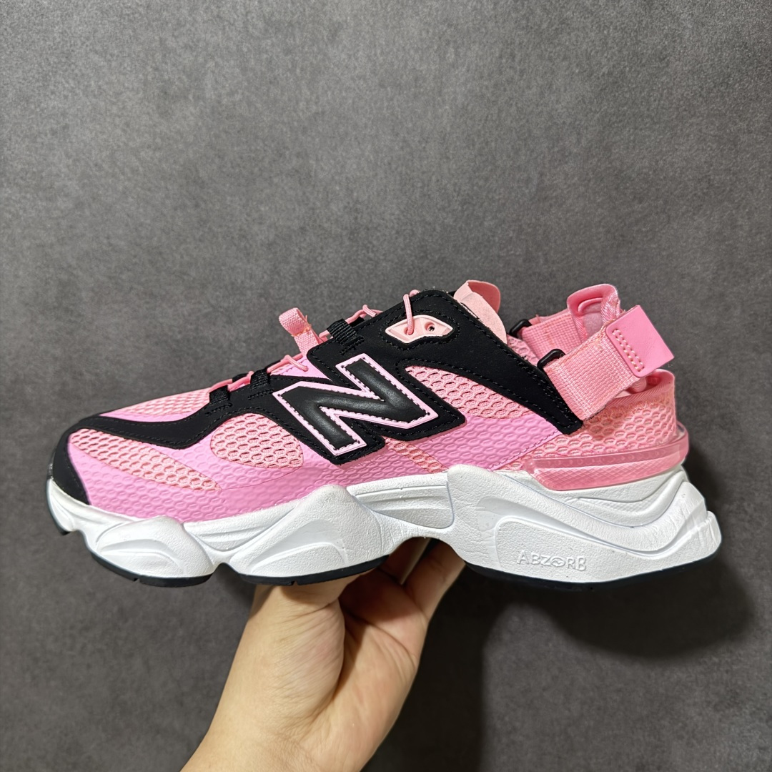 图片[2]-【公司级】New Balance NB 9060 复古单品 9060凉鞋 鞋款灵感源自设计师本人对夏日的怀日回忆。鞋面大身由空间双格及磨砂鞋面拼接而生，配以柔和、温暖的粉橘色调，夏日氛围拉满采用大面积网眼以及麂皮材质覆盖鞋身，还原经典气质。搭载ABZORB避震科技，由泡沫聚酯制成，上脚可以有效减少由鞋底反弹对身体及双腿的冲击 货号：U90608AD 尺码：36 37 37.5 38 38.5 39.5 40 40.5 41-莆田鞋