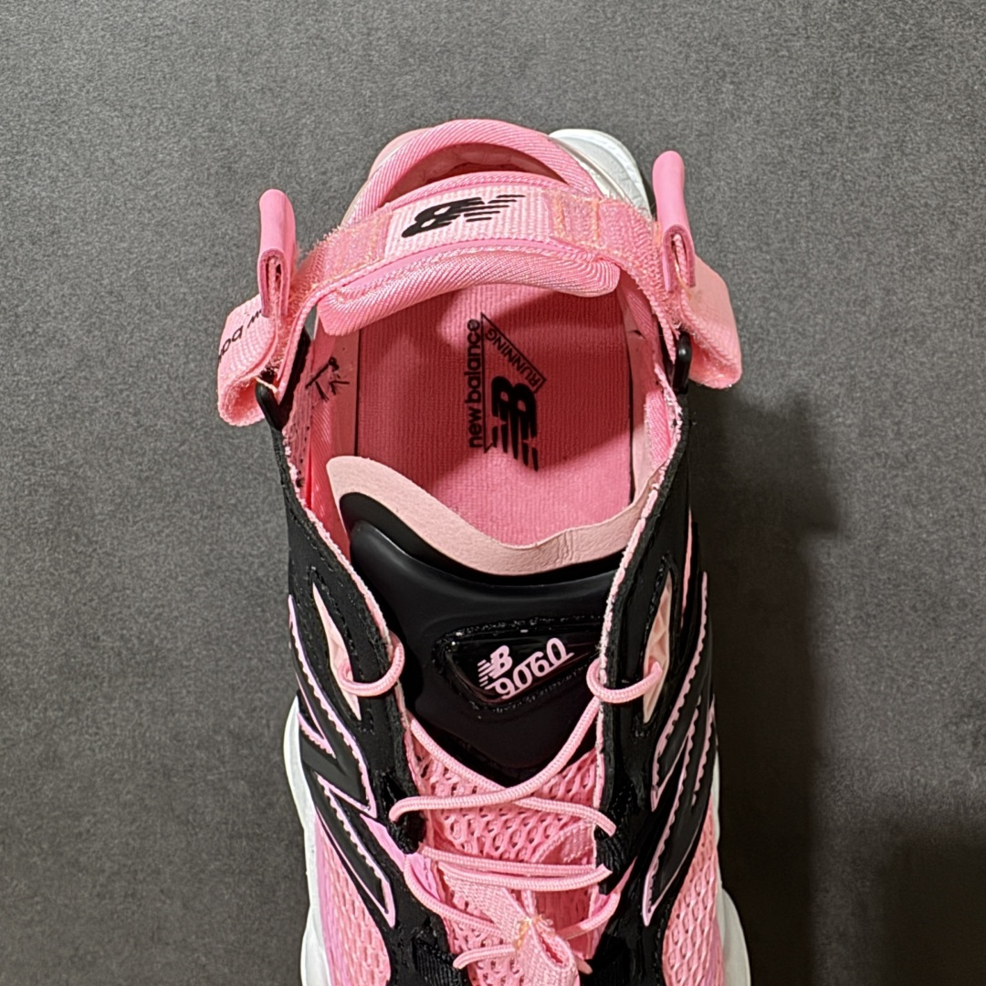 图片[6]-【公司级】New Balance NB 9060 复古单品 9060凉鞋 鞋款灵感源自设计师本人对夏日的怀日回忆。鞋面大身由空间双格及磨砂鞋面拼接而生，配以柔和、温暖的粉橘色调，夏日氛围拉满采用大面积网眼以及麂皮材质覆盖鞋身，还原经典气质。搭载ABZORB避震科技，由泡沫聚酯制成，上脚可以有效减少由鞋底反弹对身体及双腿的冲击 货号：U90608AD 尺码：36 37 37.5 38 38.5 39.5 40 40.5 41-莆田鞋
