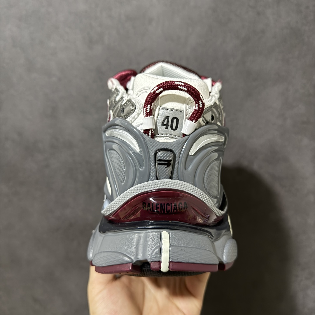 图片[4]-【公司级H版】BALENCIAGA Runner 巴黎世家七代 灰红色 此系列是通过溢胶、做旧、缝线等细节 展示了设计师 Demna 的运动鞋风格 用一双「旧鞋」传递复古感 后侧板、翘起的鞋头 则展示了 Demna 在结构上的未来构想 原装大盒从里到外一切百分百还原官方配置 顶级专供碾压一切版本 尺码：35 36 37 38 39 40 41 42 43 44 45 46-选品中心