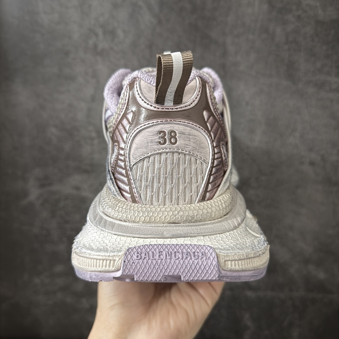 图片[4]-【OK版】巴黎3XL 蜘蛛侠绑带 灰紫色 Balenciaga巴黎世家 24ss 绑带做旧款 巴黎十代网眼潮流百搭低帮老爹鞋 灰色 慢工出细活 最后出即最强 皮料钢丝纹高频工艺 整体鞋面及大底做旧 网眼破坏磨毛效果 各个方面均无可挑剔 货号：778698W3XLL9191 尺码：35-45 偏大一码 建议比正常运动鞋买小一号-莆田鞋