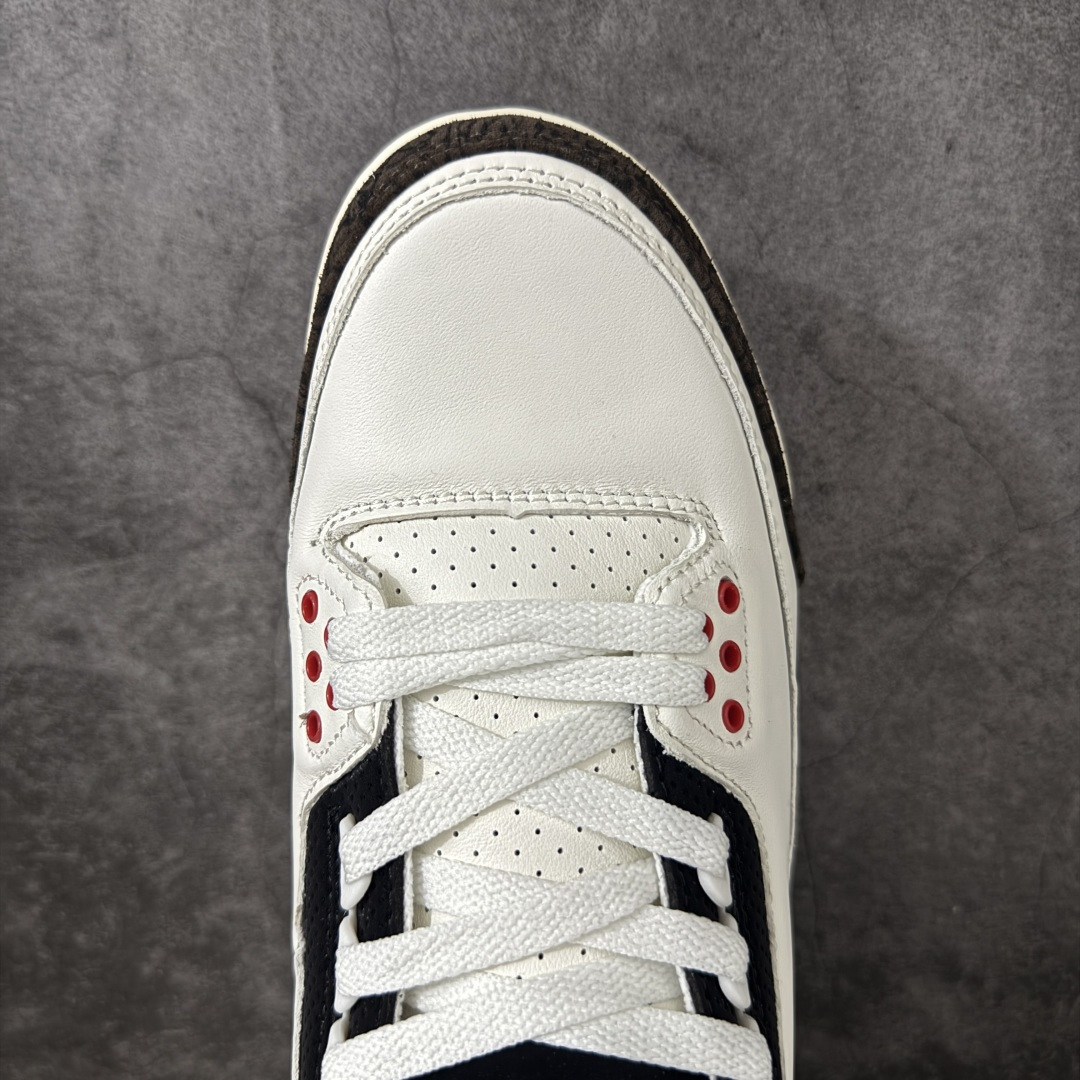 图片[5]-【原厂版】Jordan Air Jordan 3 Retro OG\”World\’s Best Dad\” AJ3父亲节限定 舒适百搭 复古篮球鞋 男女同款 白黑 IF4396-103 原厂皮料 原装细纹磨砂爆裂纹 原楦原纸板开发 确保原汁原味 原厂皮料质感色泽绝无偏差 完美中底拉帮 原厂中底钢印 原档案大底 如假白送 大底纹路 气垫通透度PU的回弹性均百分百还原 原厂电绣鞋舌飞人刺绣针数立体讲究精细欢迎对比正品原鞋 尺码：36-47.5-莆田鞋