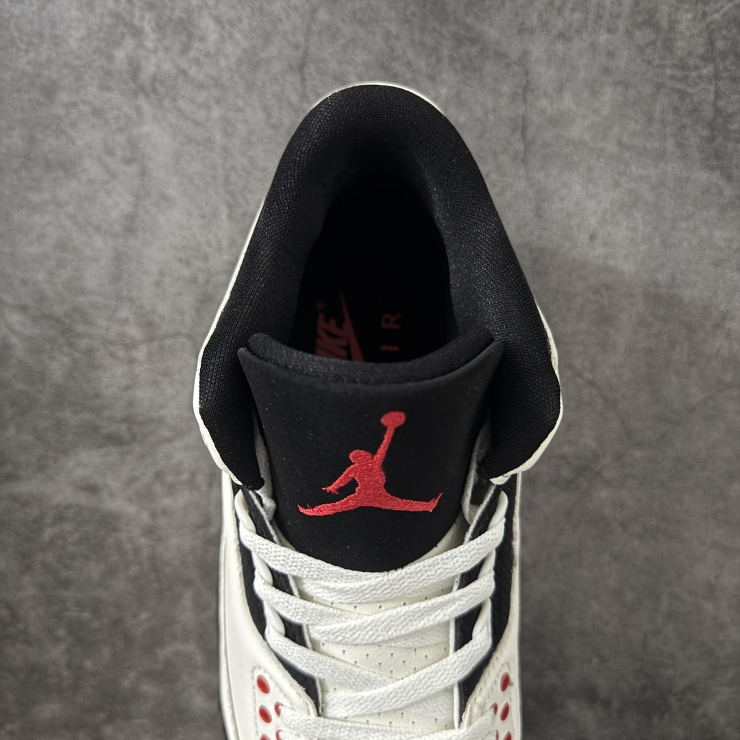 图片[8]-【原厂版】Jordan Air Jordan 3 Retro OG\”World\’s Best Dad\” AJ3父亲节限定 舒适百搭 复古篮球鞋 男女同款 白黑 IF4396-103 原厂皮料 原装细纹磨砂爆裂纹 原楦原纸板开发 确保原汁原味 原厂皮料质感色泽绝无偏差 完美中底拉帮 原厂中底钢印 原档案大底 如假白送 大底纹路 气垫通透度PU的回弹性均百分百还原 原厂电绣鞋舌飞人刺绣针数立体讲究精细欢迎对比正品原鞋 尺码：36-47.5-莆田鞋