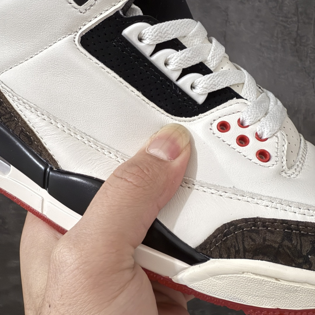 图片[4]-【原厂版】Jordan Air Jordan 3 Retro OG\”World\’s Best Dad\” AJ3父亲节限定 舒适百搭 复古篮球鞋 男女同款 白黑 IF4396-103 原厂皮料 原装细纹磨砂爆裂纹 原楦原纸板开发 确保原汁原味 原厂皮料质感色泽绝无偏差 完美中底拉帮 原厂中底钢印 原档案大底 如假白送 大底纹路 气垫通透度PU的回弹性均百分百还原 原厂电绣鞋舌飞人刺绣针数立体讲究精细欢迎对比正品原鞋 尺码：36-47.5-莆田鞋