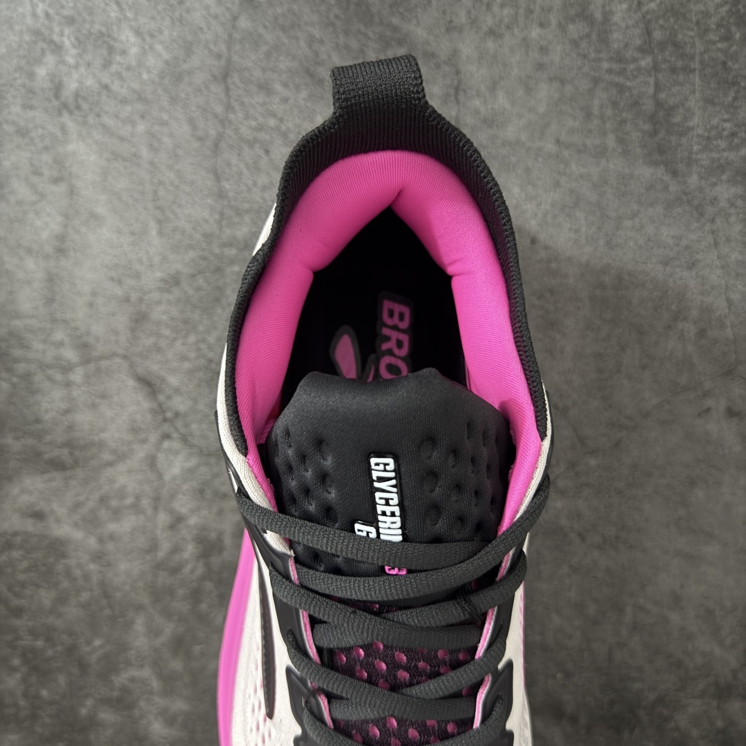 图片[8]-【BT纯原】Brooks Glycerin 23 布鲁克斯甘油 男女同款 正宗发泡超临界跑鞋 鞋面透气网眼 穿着舒适四季能穿 鞋面采用原厂甲卡梭织布此工艺只有DG那边才能做好 中底采用 DNA Tuned 超临界发泡 前掌DNA FLASH V2 抓地防滑耐磨 轻量竞速 日常跑步/马拉松/通勤最适合不过 超临界：核心特点 材质与脚感：采用EVA与TPU混合的超临界发泡材料，脚感软弹，回弹比Ortholite更快，重量更轻（单只约150克），能有效提升能量回馈，目前算最核心的中底！ ​采用原厂1：1 原盒原标 原厂欧索奈鞋垫 一切细节 做工以及脚感均做到完美还原 欢迎品鉴💪 尺码：35.5 36 36.5 37.5 38 38.5 39 40 40.5 41 42 42.5 43 44 44.5 45 46 46.5 47.5-莆田鞋