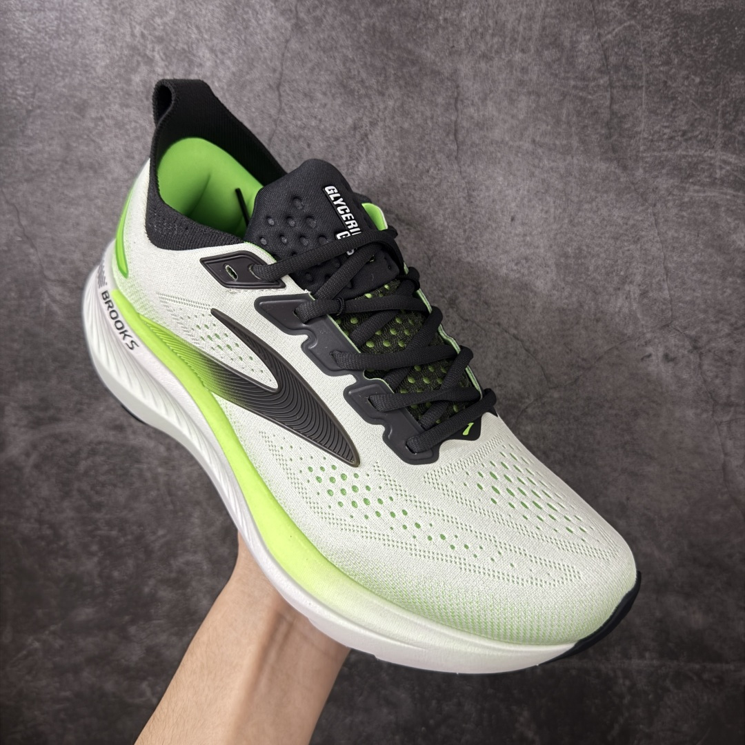 图片[3]-【BT纯原】Brooks Glycerin 23 布鲁克斯甘油 男女同款 正宗发泡超临界跑鞋 鞋面透气网眼 穿着舒适四季能穿 鞋面采用原厂甲卡梭织布此工艺只有DG那边才能做好 中底采用 DNA Tuned 超临界发泡 前掌DNA FLASH V2 抓地防滑耐磨 轻量竞速 日常跑步/马拉松/通勤最适合不过 超临界：核心特点 材质与脚感：采用EVA与TPU混合的超临界发泡材料，脚感软弹，回弹比Ortholite更快，重量更轻（单只约150克），能有效提升能量回馈，目前算最核心的中底！ ​采用原厂1：1 原盒原标 原厂欧索奈鞋垫 一切细节 做工以及脚感均做到完美还原 欢迎品鉴💪 尺码：35.5 36 36.5 37.5 38 38.5 39 40 40.5 41 42 42.5 43 44 44.5 45 46 46.5 47.5-莆田鞋