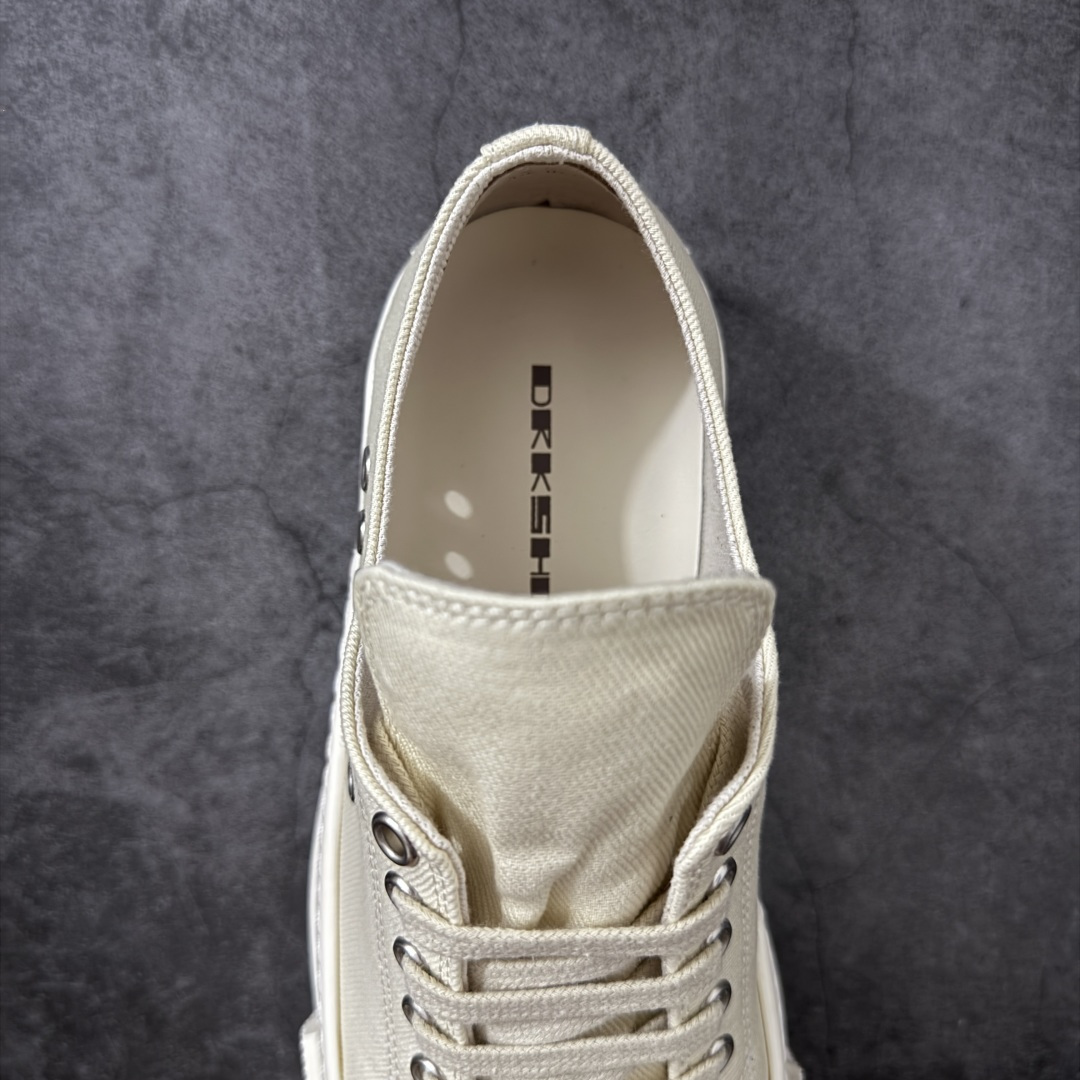 RO / Rick Owens 瑞克·欧文斯 帆布四孔 长舌新款低帮/经典底/细鞋带款 东莞原厂进口定制