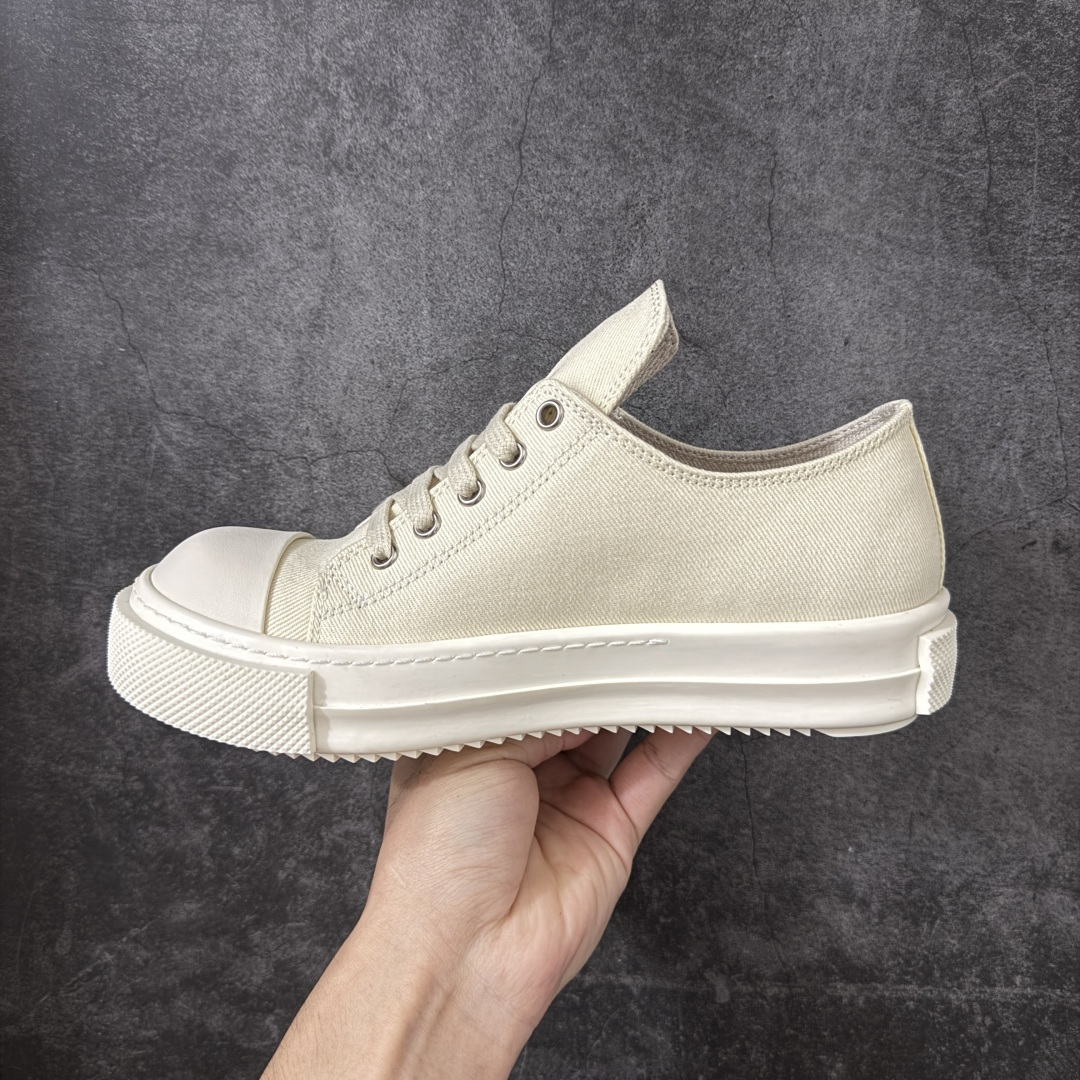 RO / Rick Owens 瑞克·欧文斯 帆布四孔 长舌新款低帮/经典底/细鞋带款 东莞原厂进口定制