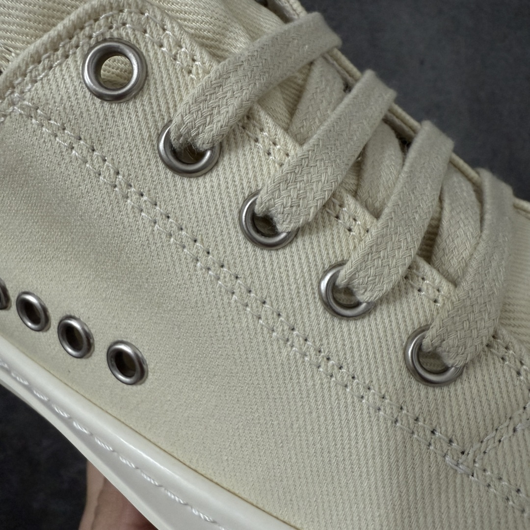 RO / Rick Owens 瑞克·欧文斯 帆布四孔 长舌新款低帮/经典底/细鞋带款 东莞原厂进口定制