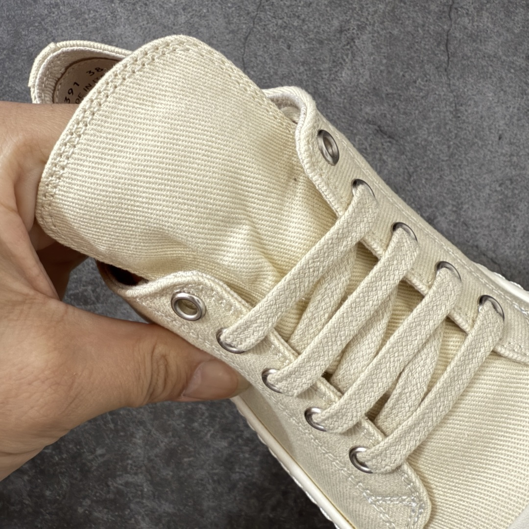 RO / Rick Owens 瑞克·欧文斯 帆布四孔 长舌新款低帮/经典底/细鞋带款 东莞原厂进口定制