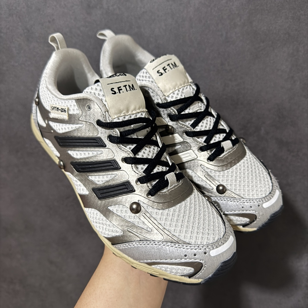 【公司级】Song For The Mute x AD originals Adizero PR SFTM-006 复古薄底舒适百搭透气跑步鞋 原楦纸板数据开发 铸造原味鞋型。鞋身采用网眼+TPU材质，大面TPU1.0​厚度，耐磨防撕裂面料和TPU后跟结构，金属铆钉点缀鞋面，搭配织物内里，舒适妥帖。双密度大底设计，更具稳定性。细节处理无敌。 尺码：36 36.5 37 38 38.5 39 40 40.5 41 42 42.5 43 44 44.5 45-莆田鞋