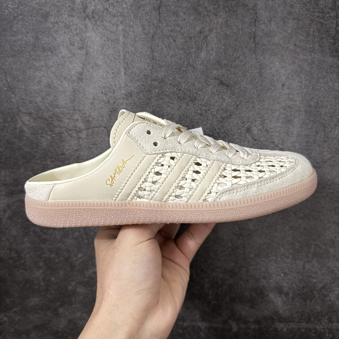 【正确版】桑巴德训拖鞋一脚蹬 正确版出货！ adidas originals Samba OG MULE 包头拖鞋 黑色 货号：KH7719 浅米色 尺码：35.5 36 36.5 37 38 38.5 39 40 40.5 41 42 42.5 43 44 44.5 45-选品中心