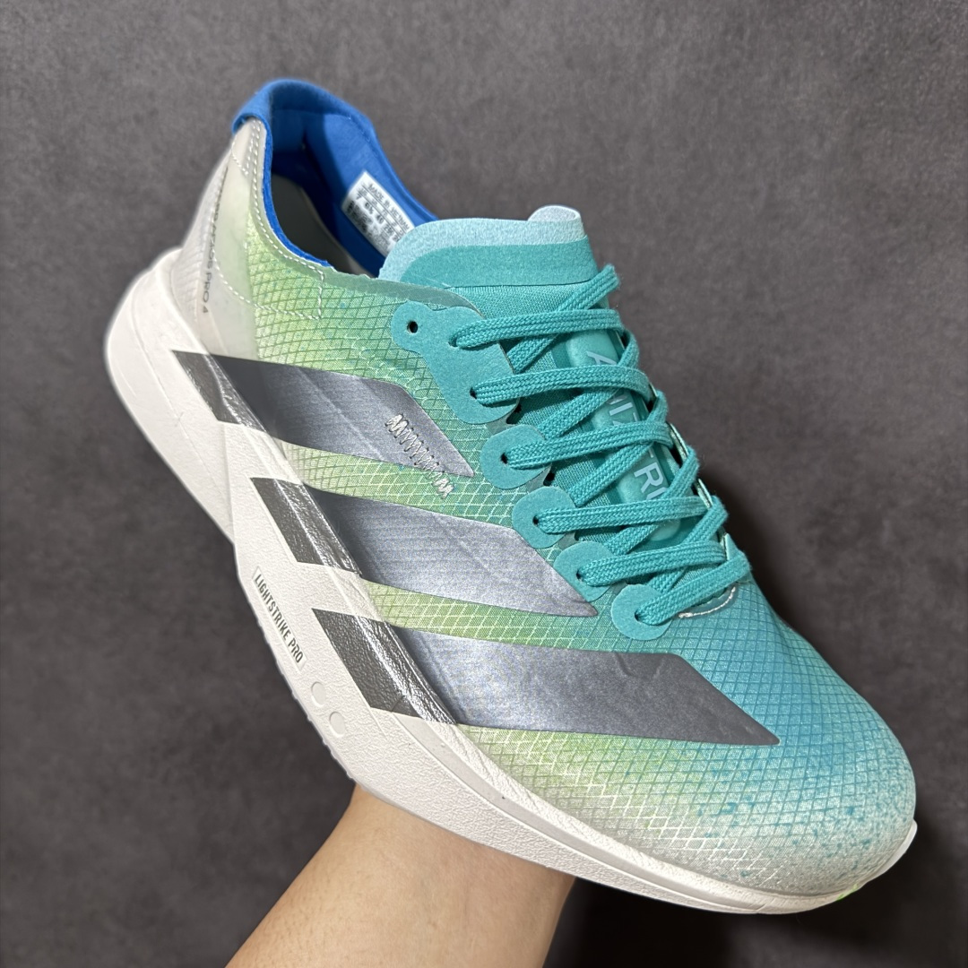 图片[3]-【公司级】Adidas Adizero PRO 4 阿迪达斯 舒适百搭防滑耐磨 低帮 休闲跑步鞋 中底配置方面搭载全掌Lightstrike Pro 鞋面采用透气网面 契合日常训练鞋的定位 外底给到了橡胶 更加防滑耐磨 货号： JS2579 尺码：36-45半-选品中心