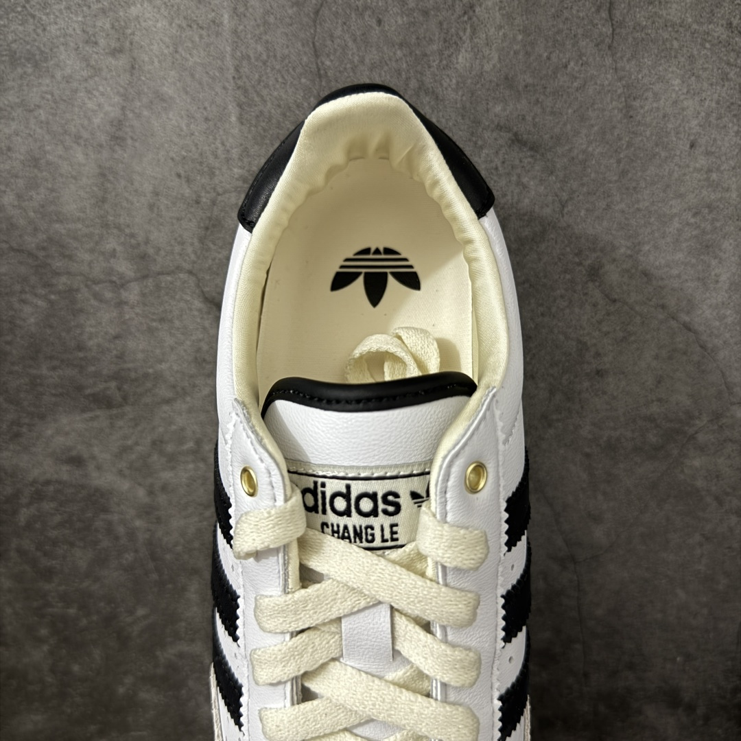 图片[8]-【渠道纯原版】Adidas Originals Changle系列 阿迪达斯 三叶草 百搭低帮休闲运动板鞋 KJ3959 市场最高版本 完美还原zp细节，注意区别市场任何版本，完全不是一路货色‼️ 全鞋原材料打造，无任何色差，正确鞋型，后跟港宝材料定型，正确微透生胶大底，反口内里头层细腻小牛皮，纸板中底 鞋垫背胶，侧面正确烫金压印字母，所有细节完美还原‼️ 尺码：35 36 36.5 37 38 38.5 39 40 40.5 41 42 42.5 43 44 44.5 45-选品中心