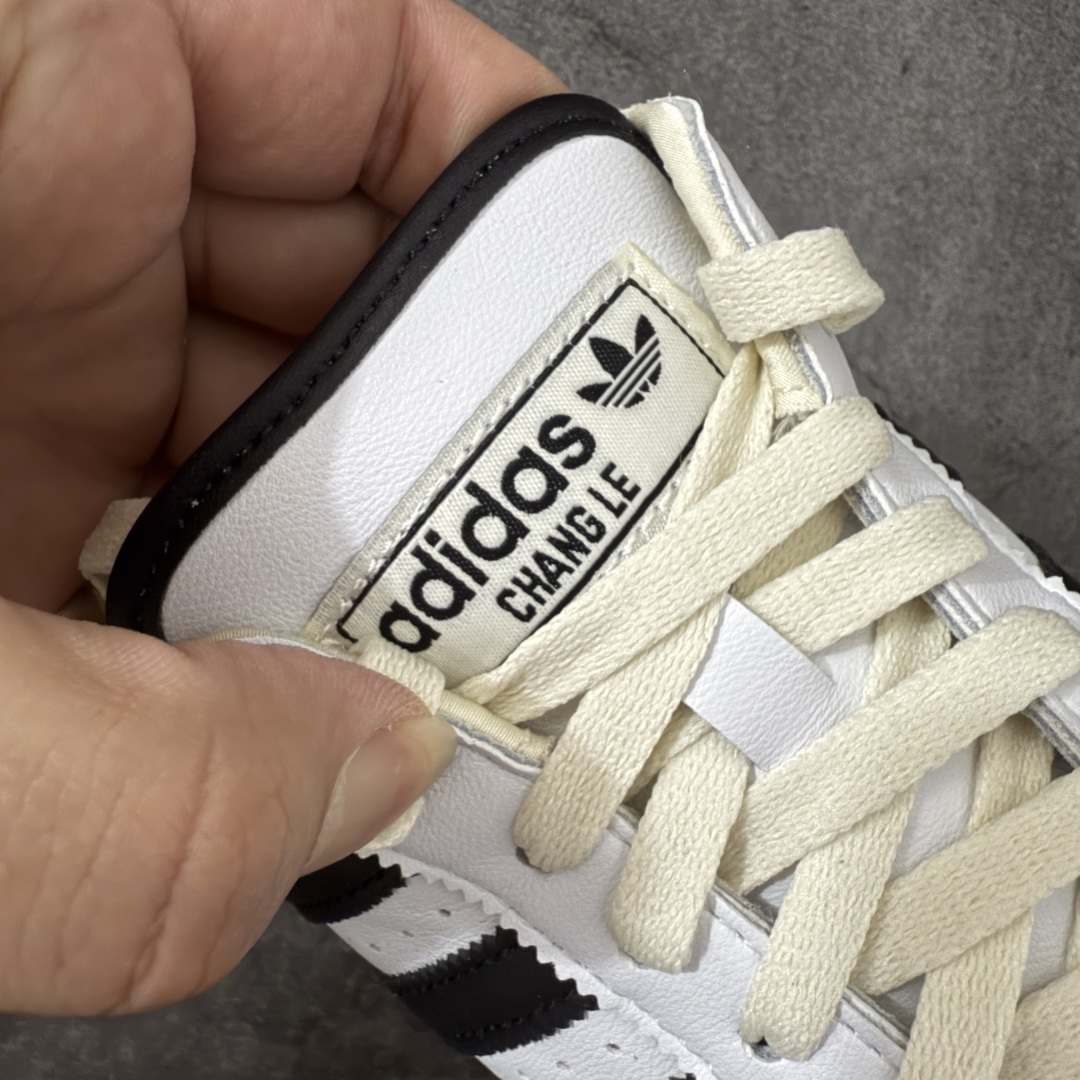 图片[5]-【渠道纯原版】Adidas Originals Changle系列 阿迪达斯 三叶草 百搭低帮休闲运动板鞋 KJ3959 市场最高版本 完美还原zp细节，注意区别市场任何版本，完全不是一路货色‼️ 全鞋原材料打造，无任何色差，正确鞋型，后跟港宝材料定型，正确微透生胶大底，反口内里头层细腻小牛皮，纸板中底 鞋垫背胶，侧面正确烫金压印字母，所有细节完美还原‼️ 尺码：35 36 36.5 37 38 38.5 39 40 40.5 41 42 42.5 43 44 44.5 45-选品中心